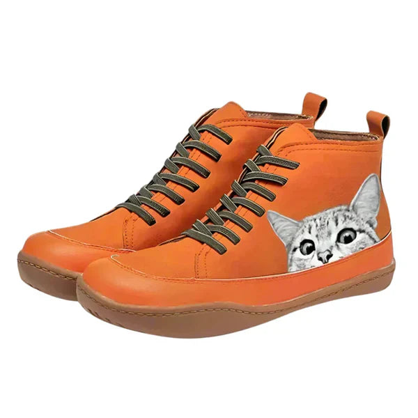 Silamoda™ | Botines de piel para amantes de los gatos