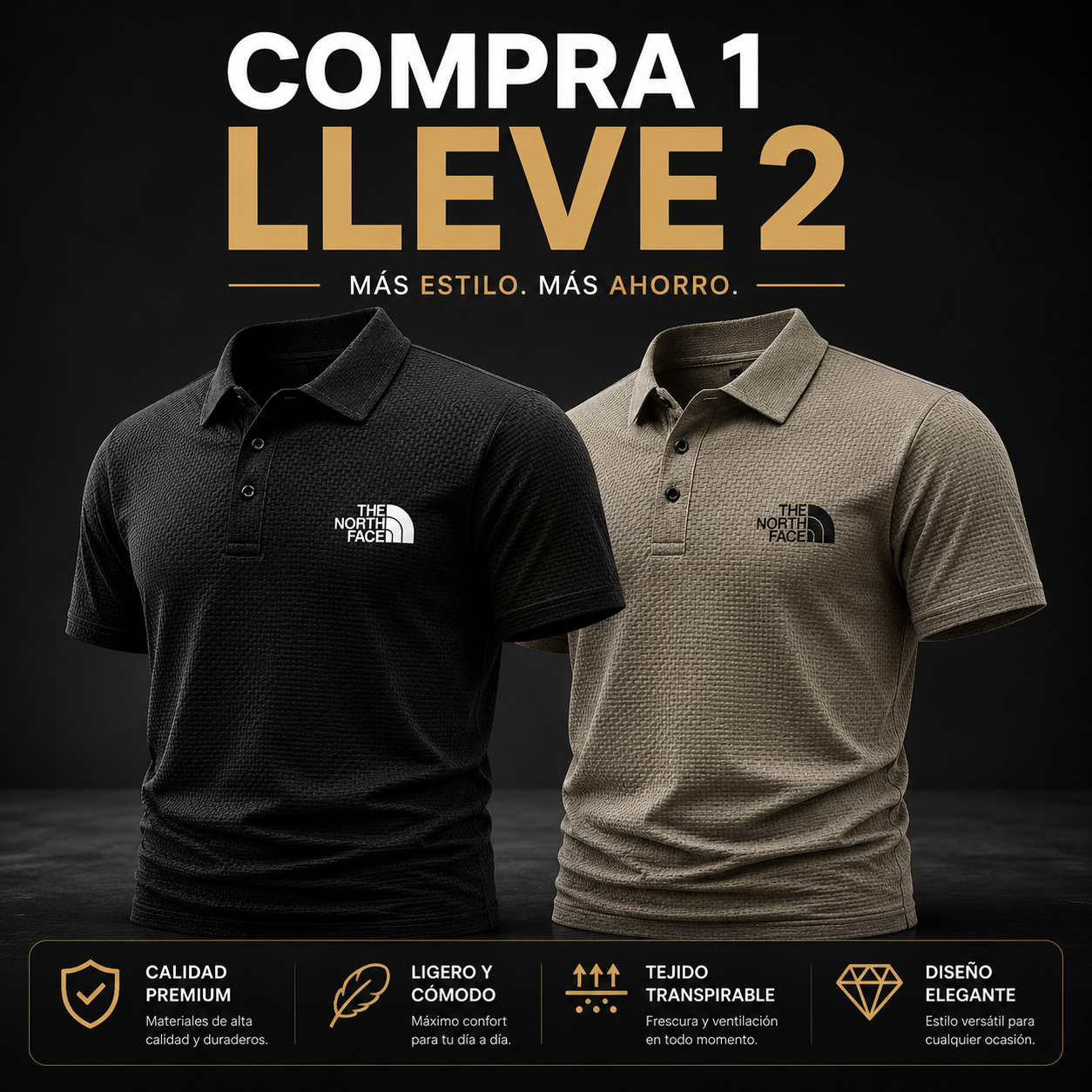 COMPRA 1 Y LLÉVATE 2 Polo Premium TNF 2026