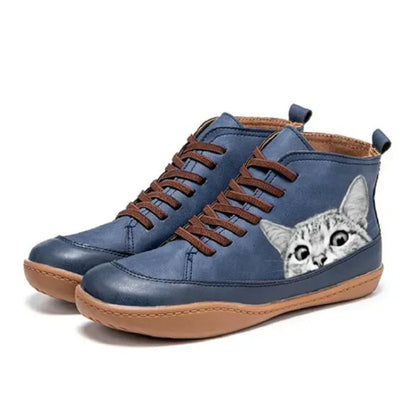 Silamoda™ | Botines de piel para amantes de los gatos
