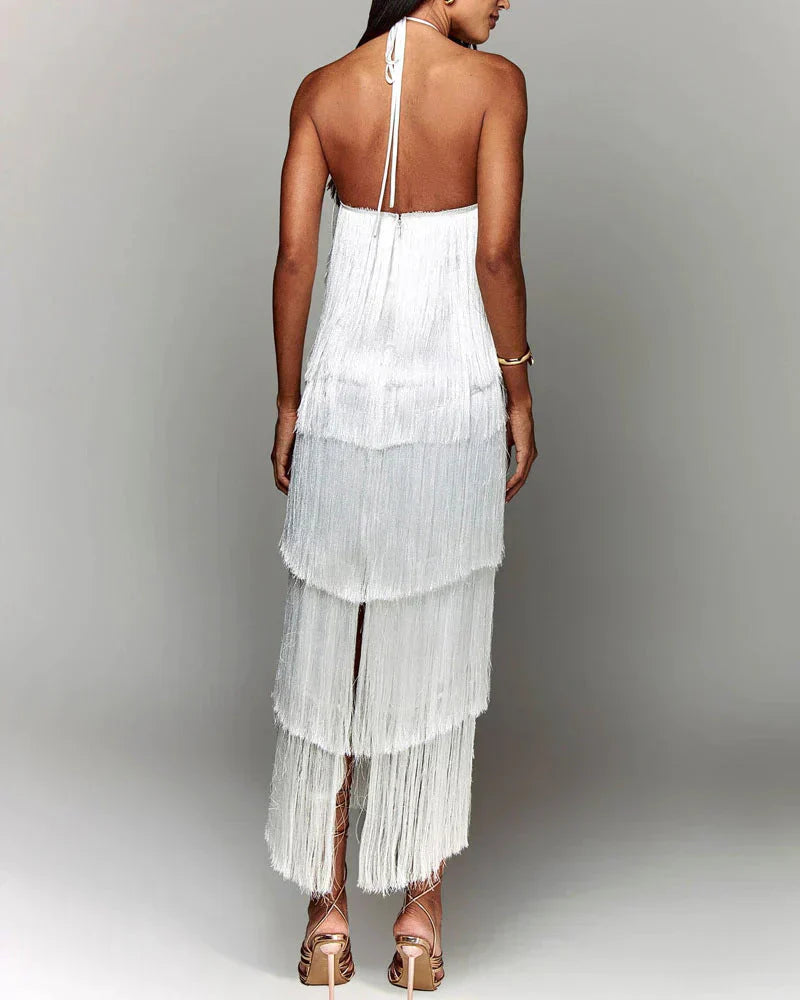 EVA™ VESTIDO DE BORLAS