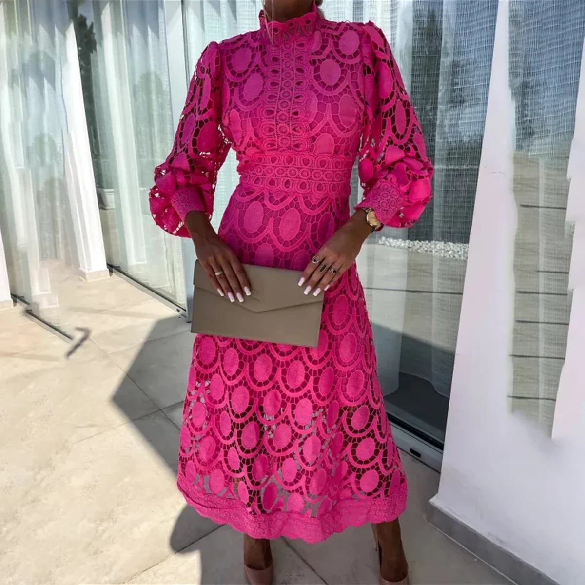 VESTIDO FLORENCIA™ ENCAJE ELEGANTE FRANCES