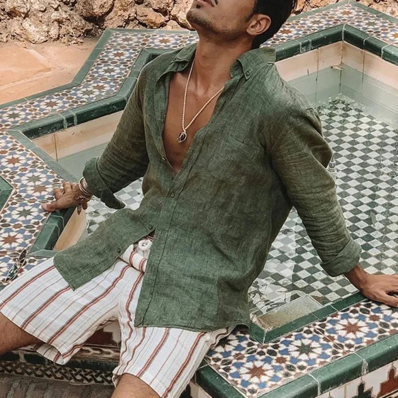CAMISA MANGA LARGA HOMBRE INFORMAL SILAMODA™