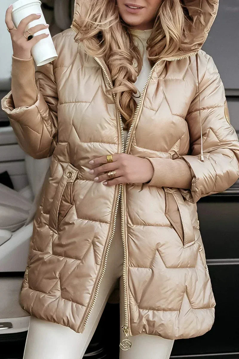 Elisa - Abrigo elegante de invierno con capucha y forro.