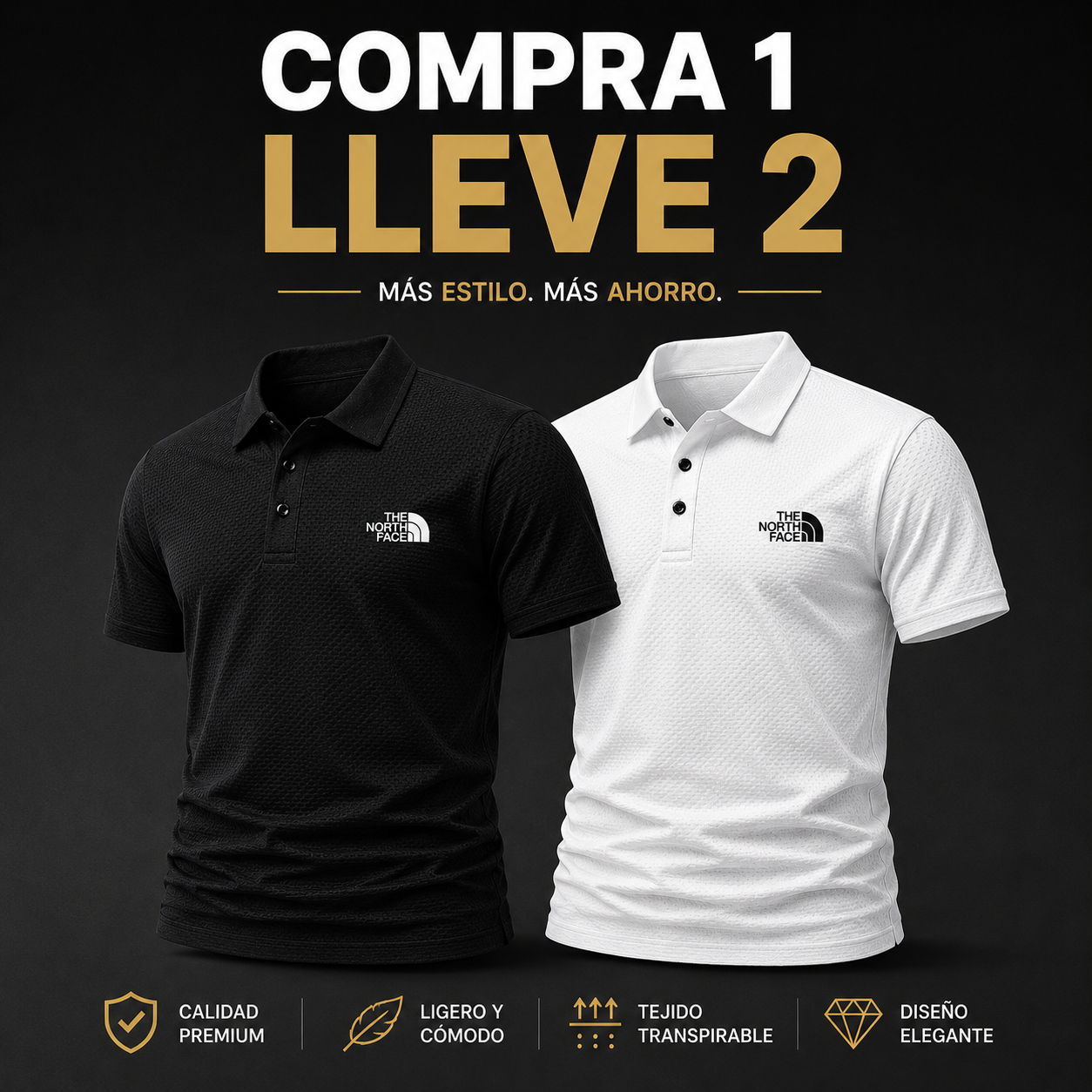 COMPRA 1 Y LLÉVATE 2 Polo Premium TNF 2026